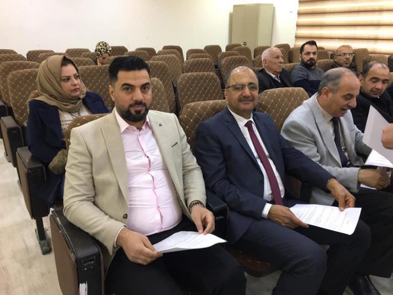 حضر الدكتور (محمد باسل عبد الكريم) – رئيس قسم هندسة تقنيات الحاسوب- الاجتماع الذي أقيم في الجامعة التقنية الوسطى في الدورة