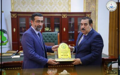 زيارة عميد الكلية لمحافظ الأنبار لتحويل الكلية إلى جامعة