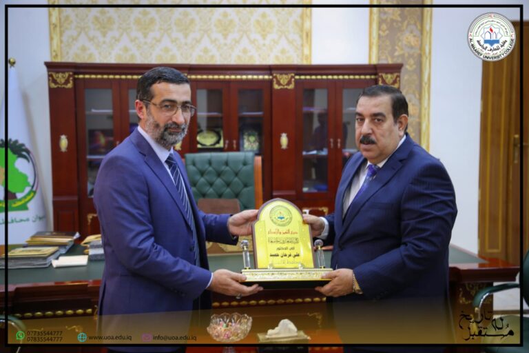 The Dean’s visit to the Governor of Anbar in pursuit for the college transfer into a university