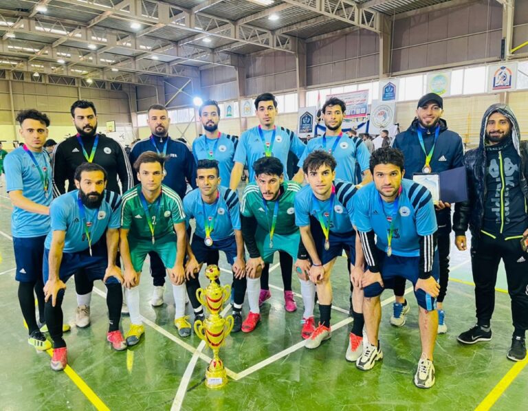 Al-Maarif University College team achieves second place in the Iraqi Universities Futsal Championship (Northern Region).