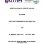 Signing of a scientific and cultural cooperation agreement between Al-Maarif University College and UTHM..