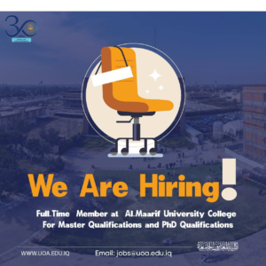 Job Vacancies at Al-Maarif University College