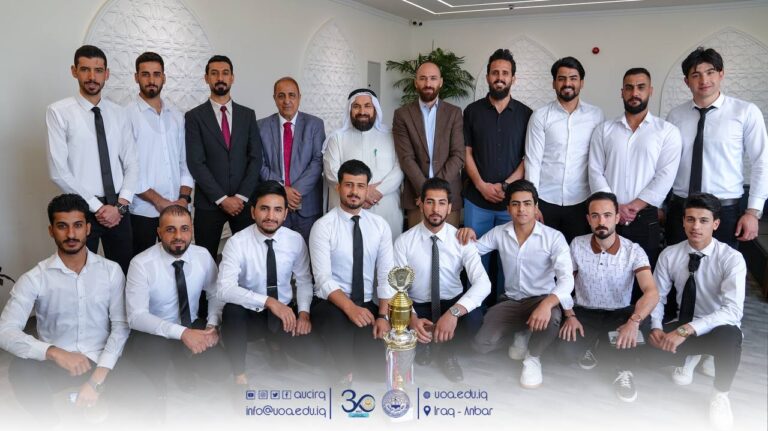 عمادة كلية المعارف الجامعة تكرم منتخبها الحاصل على المركز الثالث في بطولة الجامعات العراقية للكرة الطائرة