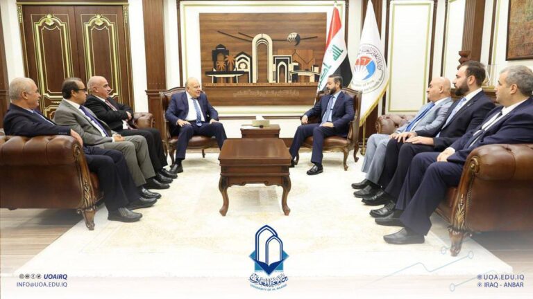 Rector Scientific Assistant Visited the Minister of Higher Education and Scientific Research, Accompanied by a Delegation of the Association of Arab Universities